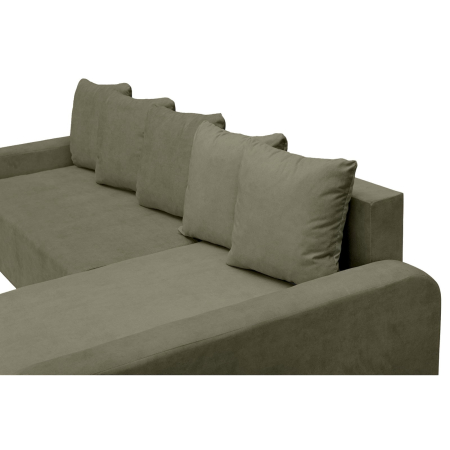 Coltar extensibil RIO, cu arcuri si lada depozitare, colt interschimbabil, kaki, 235x140x83 cm [4]
