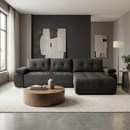 Coltar extensibil SAINT TROPEZ, cu arcuri si lada depozitare, colt interschimbabil, 315x204x85 cm [12]