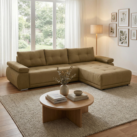 Coltar extensibil SAINT TROPEZ, cu arcuri si lada depozitare, colt interschimbabil, 315x204x85 cm [12]