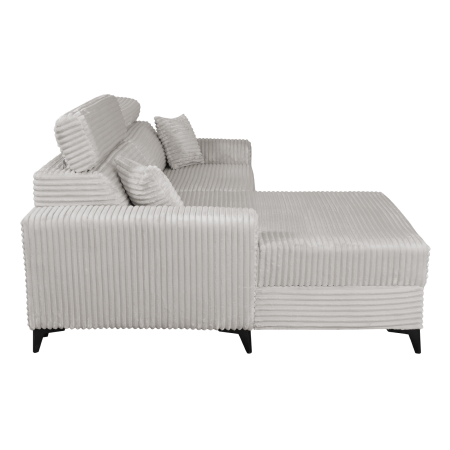 Coltar FLORIDA ONE L TILIA extensibil, cu arcuri si lada depozitare, colt stanga, bej, 280x175x95 cm [10]