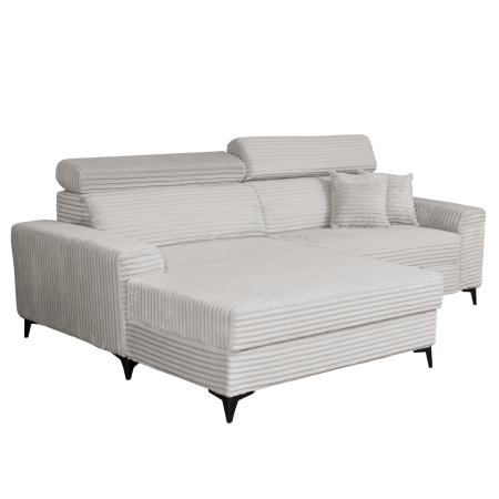 Promo - Coltar FLORIDA ONE L TILIA extensibil, cu arcuri si lada depozitare, colt stanga, bej, 280x175x95 cm