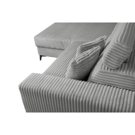 Coltar FLORIDA ONE L TILIA extensibil, cu arcuri si lada depozitare, colt stanga, gri deschis, 280x175x95 cm [11]