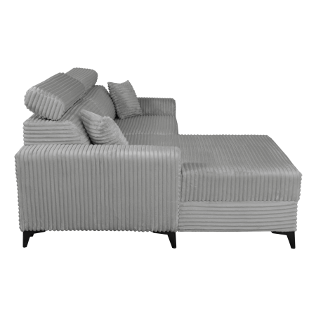 Coltar FLORIDA ONE L TILIA extensibil, cu arcuri si lada depozitare, colt stanga, gri deschis, 280x175x95 cm [9]