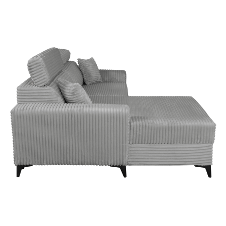 Coltar FLORIDA ONE L TILIA extensibil, cu arcuri si lada depozitare, colt stanga, gri deschis, 280x175x95 cm [10]