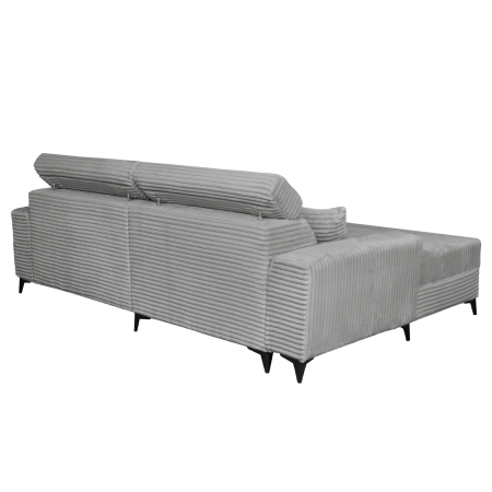 Coltar FLORIDA ONE L TILIA extensibil, cu arcuri si lada depozitare, colt stanga, gri deschis, 280x175x95 cm [7]