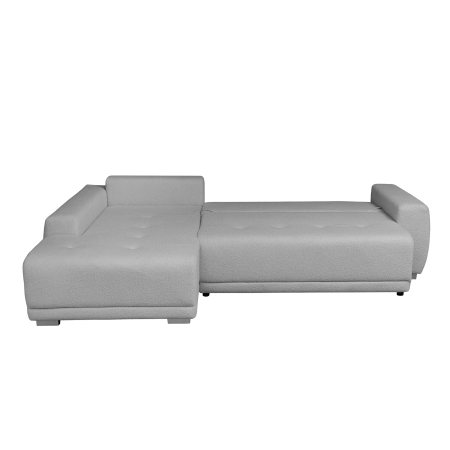 Coltar MARIBO L BUCLE extensibil, cu arcuri si lada depozitare, colt stanga, gri, 280x204x92 cm [2]