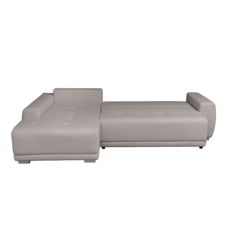 Coltar MARIBO L BUCLE extensibil, cu arcuri si lada depozitare, colt stanga, roz prafuit, 280x204x92 cm [2]