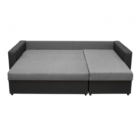 Promo Fabrica Noastra - Coltar NICOLE extensibil, cu lada depozitare, colt interschimbabil, 225x145x82 cm - ExpoMob