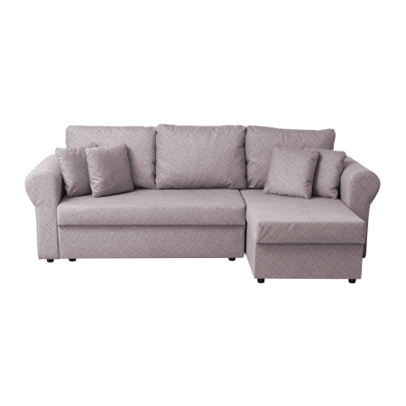 Coltar SARA II extensibil, cu lada depozitare, colt interschimbabil, mov prafuit, 248x143x83 cm