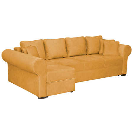 Coltare Extensibile - Coltar SEUL XL extensibil, cu arcuri si lada depozitare, colt stanga, mustar, 290x145x95 cm