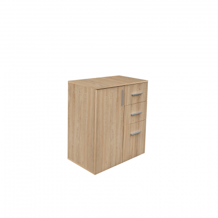 Comode - Comoda ALMA, 1 usa, 3 sertare, 70x40x82 cm - ExpoMob