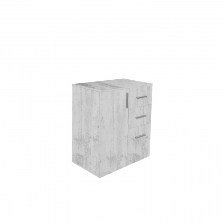 Comode - Comoda ALMA, 1 usa, 3 sertare, 70x40x82 cm - ExpoMob