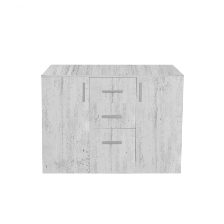 Comoda ALMA, 2 usi, 3 sertare, 105x40x82 cm, pin antichizat