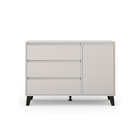 Colectia BORG - Comoda BORG, 1 usa, 3 sertare, casmir, 110x38,8x78,4 cm