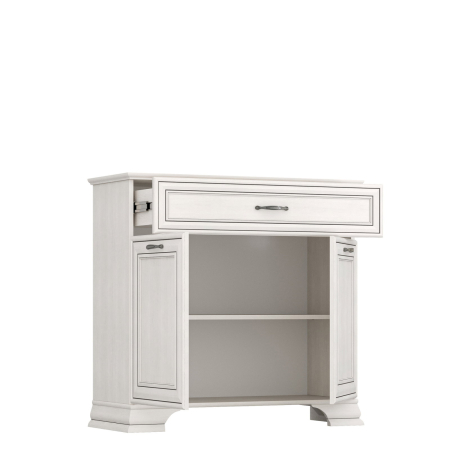 Comode - Comoda cu 2 usi, 1 sertar TIFFANY II, crem fineline, 94x37x90 cm