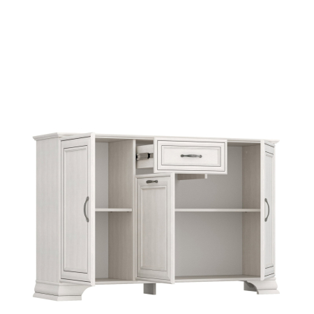 Comode - Comoda cu 3 usi si 1 sertar TIFFANY II, crem fineline, 139x37x90,1 cm