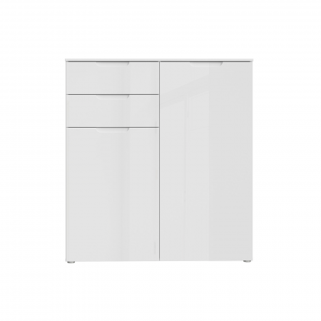 Comode - Comoda SIENNA SNNK421T-V29, 2 usi, 2 sertare, alb, 109,9x34,1x116,9 cm - ExpoMob