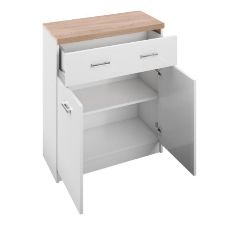 Comode - Comoda TOP MIX, 2 usi, 1 sertar, alb, 60x33x85 cm