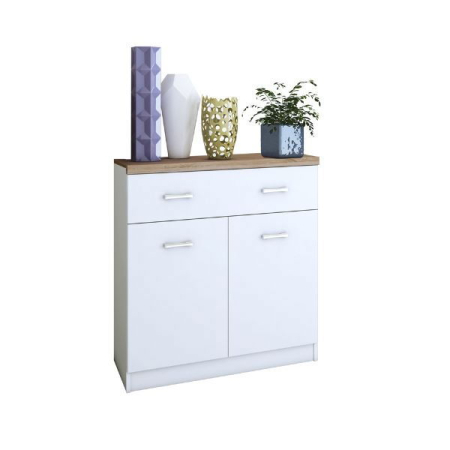 Comode - Comoda TOP MIX, 2 usi, 1 sertar, alb, 80x33x85 cm