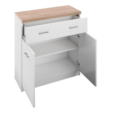Comode - Comoda TOP MIX, 2 usi, 1 sertar, alb, 80x33x85 cm