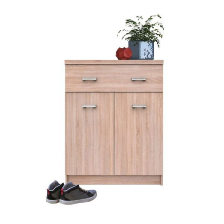 Comode - Comoda TOP MIX, 2 usi, 1 sertar, stejar sonoma, 60x33x85 cm