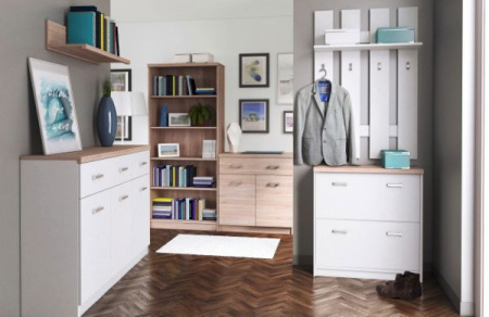 Comode - Comoda TOP MIX, 2 usi, 1 sertar, stejar sonoma, 80x33x85 cm