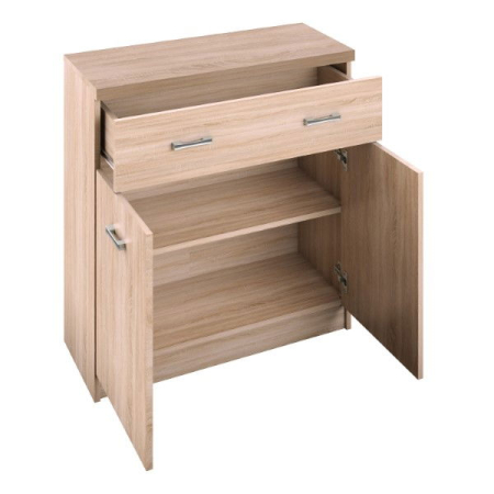 Comode - Comoda TOP MIX, 2 usi, 1 sertar, stejar sonoma, 80x33x85 cm