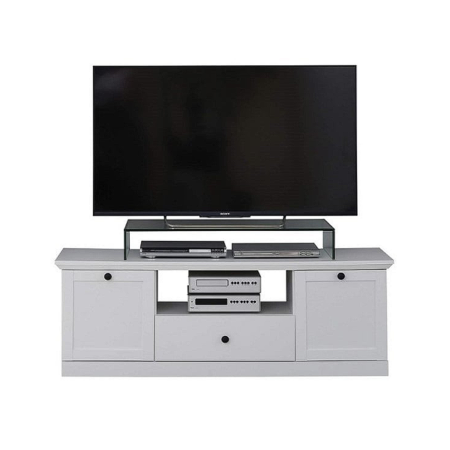 Comode TV - Comoda TV BRANDSON, 2 usi, 1 sertar, alb, 139x41x49 cm