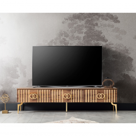 Comode - Comoda TV GC, cu sertare, alun, 180x36x46 cm - ExpoMob