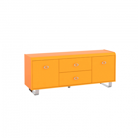 Comode - Comoda TV GIPSY GRQT132-U37, 2 usi, 2 sertare, orange, 153x41,5x62 cm - ExpoMob