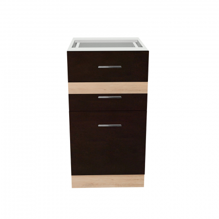 Corp inferior 40 YANA, cu 3 sertare, corp alb, 40x50x77 cm - ExpoMob [1]