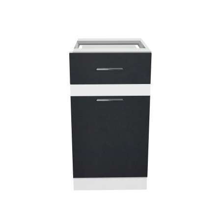 Produs în România - Corp inferior 40 YANA, 1 usa si 1 sertar, corp alb, 40x50x77 cm - ExpoMob