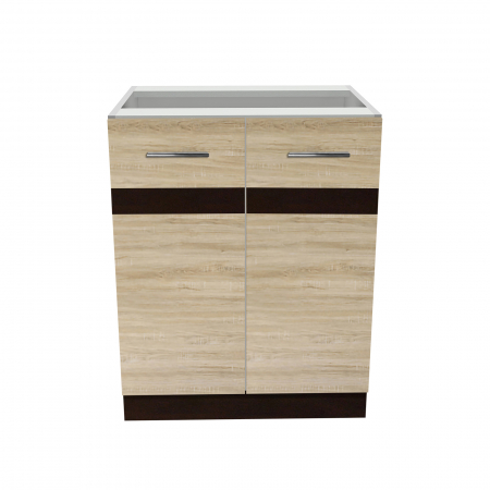 Produs în România - Corp inferior 60 YANA, 2 usi, corp alb, 60x50x77 cm - ExpoMob