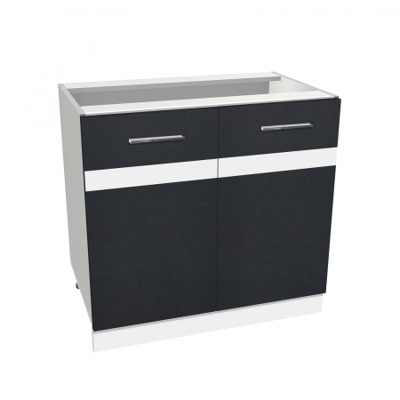 Corpuri Bucatarie - Corp inferior 80 YANA, 2 usi, corp alb, 80x50x77 cm - ExpoMob