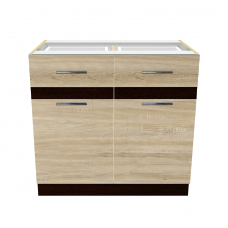 Corp inferior 80 YANA, 2 usi, corp alb, 80x50x77 cm - ExpoMob [1]