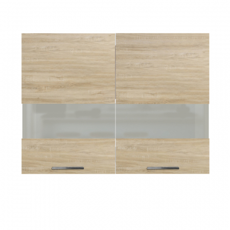 Corpuri Bucatarie - Corp suspendat 80 YANA, 2 usi, geam, corp alb, 80x30x60 cm - ExpoMob