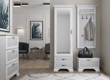 Cuiere - Cuier suspendat TIFFANY II, crem fineline, 70x21,6x150 cm