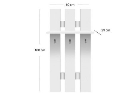 Colectia TOP MIX - Cuier suspendat TOP MIX 60, alb, 60x23x100 cm