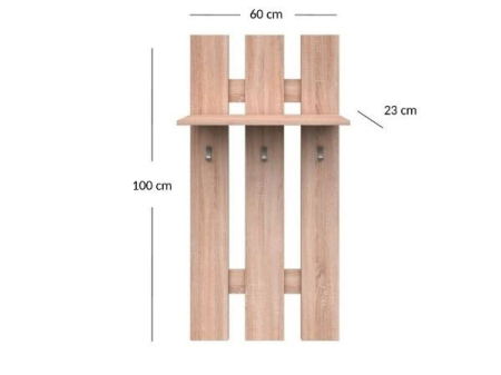 Colectia TOP MIX - Cuier suspendat TOP MIX 60, stejar sonoma, 60x23x100 cm