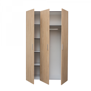 Dulap ALMA L, 3 usi, 6 rafturi, bara de haine, 120x52x203 cm - ExpoMob [1]