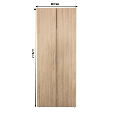 Depozitare - Dulap ALMA 2 usi, 1 raft, bara haine, 80x52x203 cm - ExpoMob