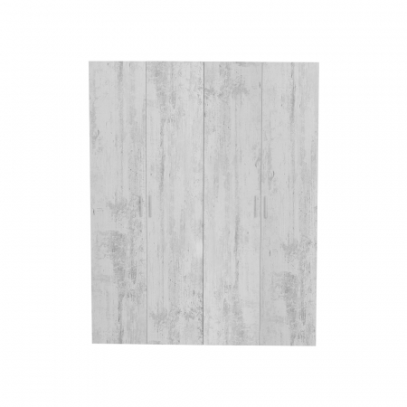 Dulap ALMA L, 4 usi, 6 rafturi, bara de haine, pin antichizat, 160x52x203 cm