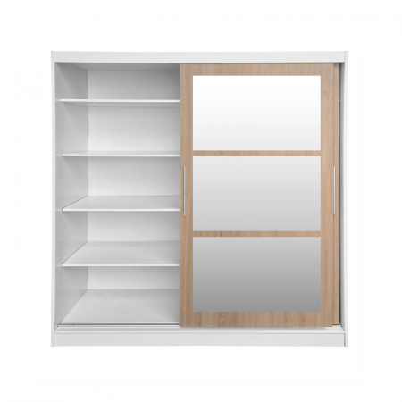 Dulap CORFU 02, cu usi glisante si oglinda, 200x60x200 cm - ExpoMob [1]