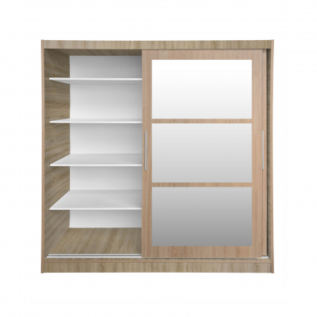 Dulap CORFU 02, cu usi glisante si oglinda, 200x60x200 cm - ExpoMob [1]