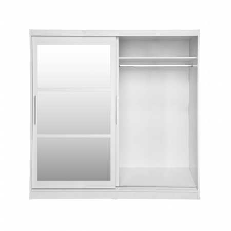 Mobila Alba - Dulap CORFU 02, cu usi glisante si oglinda, 200x60x200 cm - ExpoMob