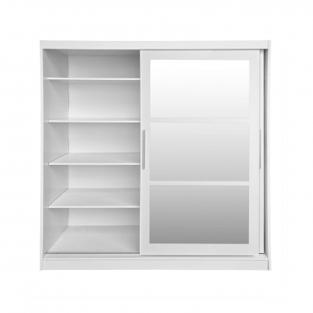 Mobila Alba - Dulap CORFU 02, cu usi glisante si oglinda, 200x60x200 cm - ExpoMob