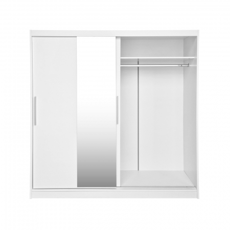 Mobila Alba - Dulap CORFU 04, usi glisante si oglinda, 200x60x200 cm - ExpoMob