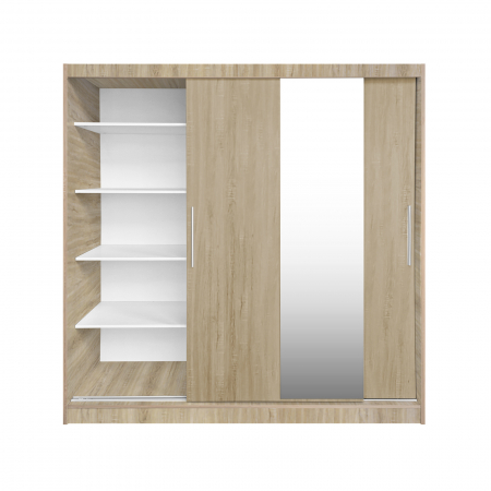Dulap CORFU 04, usi glisante si oglinda, 200x60x200 cm - ExpoMob [1]