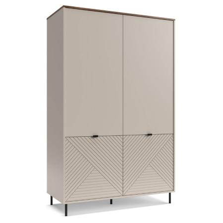 Colectia EVO - Dulap EVO, 2 usi, casmir + stejar castello, 123,2x54,9x194,5 cm