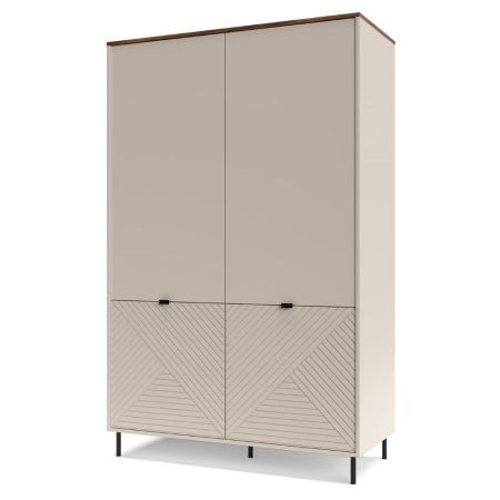 Colectia EVO - Dulap EVO, 2 usi, casmir + stejar castello, 123,2x54,9x194,5 cm